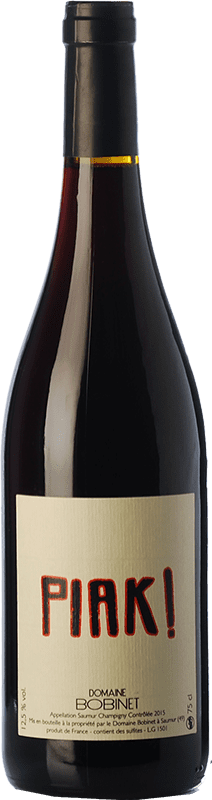 14,95 € Spedizione Gratuita | Vino rosso Domaine Bobinet Piak Giovane A.O.C. Saumur-Champigny Loire Francia Cabernet Franc Bottiglia 75 cl