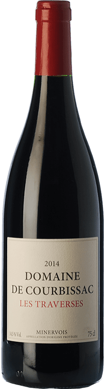 13,95 € Free Shipping | Red wine Domaine de Courbissac Les Traverses Aged A.O.C. Minervois Languedoc France Syrah, Grenache, Monastrell Bottle 75 cl