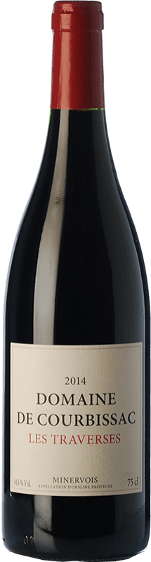 13,95 € Envío gratis | Vino Tinto Domaine de Courbissac Les Traverses Crianza A.O.C. Minervois Languedoc Francia Syrah, Garnacha, Monastrell 75 cl