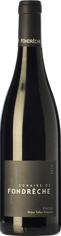 13,95 € Envio grátis | Vinho tinto Domaine de Fondrèche Rouge Carvalho A.O.C. Côtes du Ventoux Rhône França Syrah, Grenache, Monastrell Garrafa 75 cl