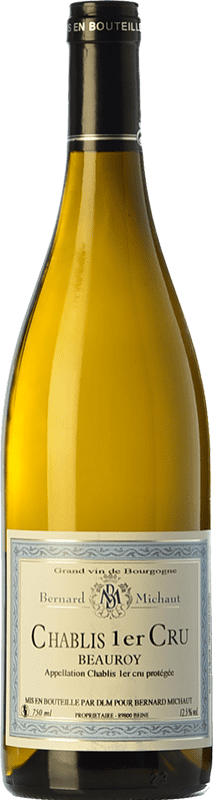 31,95 € Envio grátis | Vinho branco Bernard Michaut Beauroy Crianza A.O.C. Chablis Premier Cru Borgonha França Chardonnay Garrafa 75 cl