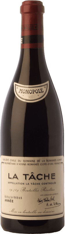 4 949,95 € Free Shipping | Red wine Romanée-Conti A.O.C. La Tâche Burgundy France Pinot Black Bottle 75 cl