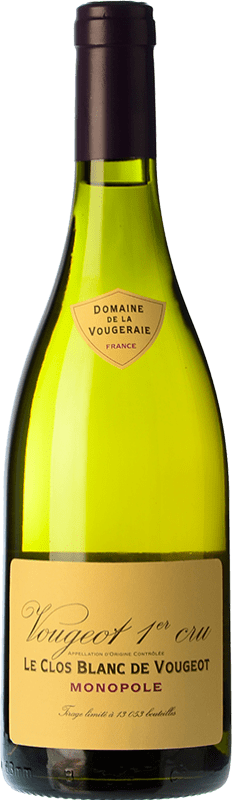 132,95 € Envío gratis | Vino blanco Domaine de La Vougeraie Blanc Premier Cru Crianza A.O.C. Clos de Vougeot Borgoña Francia Chardonnay, Pinot Gris, Pinot Blanco Botella 75 cl