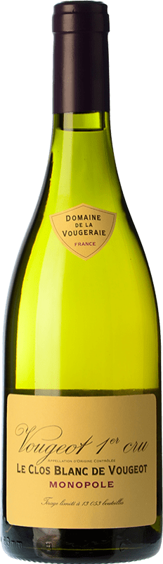 188,95 € Kostenloser Versand | Weißwein Domaine de La Vougeraie Blanc Premier Cru Alterung A.O.C. Clos de Vougeot Burgund Frankreich Chardonnay, Grauburgunder, Weißburgunder Flasche 75 cl