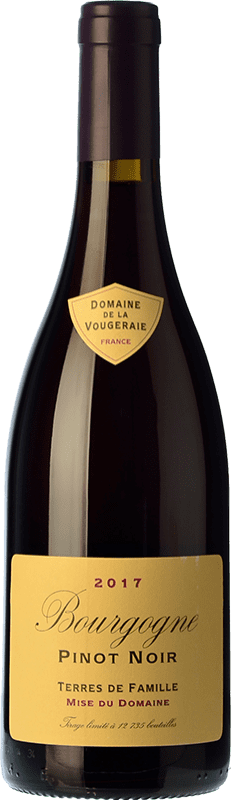 32,95 € Free Shipping | Red wine Domaine de La Vougeraie Terres de Famille Rouge Aged A.O.C. Bourgogne Burgundy France Pinot Black Bottle 75 cl