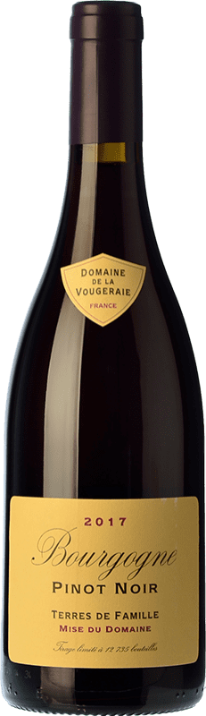 29,95 € Kostenloser Versand | Rotwein La Vougeraie Terres de Famille Rouge Alterung A.O.C. Bourgogne Burgund Frankreich Pinot Schwarz Flasche 75 cl