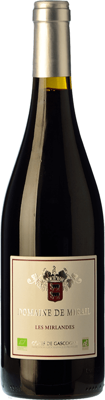 8,95 € 免费送货 | 红酒 Mirail Les Mirlandes 年轻的 I.G.P. Vin de Pays Côtes de Gascogne 法国 Merlot, Cabernet Sauvignon 瓶子 75 cl