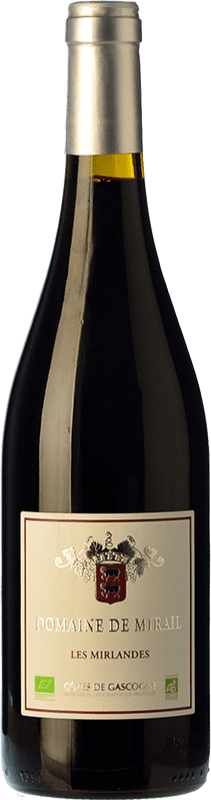9,95 € Spedizione Gratuita | Vino rosso Domaine de Mirail Les Mirlandes Giovane I.G.P. Vin de Pays Côtes de Gascogne Francia Merlot, Cabernet Sauvignon Bottiglia 75 cl