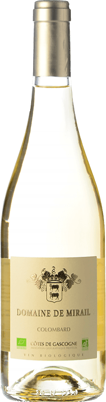 9,95 € Spedizione Gratuita | Vino bianco Domaine de Mirail I.G.P. Vin de Pays Côtes de Gascogne Francia San Colombano, Colombard Bottiglia 75 cl