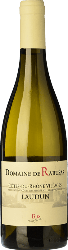 9,95 € Envío gratis | Vino blanco Domaine de Rabusas Laudun Blanc A.O.C. Côtes du Rhône Villages Rhône Francia Garnacha Blanca, Viognier, Clairette Blanche Botella 75 cl