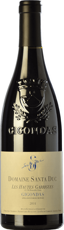 47,95 € Envío gratis | Vino Tinto Santa Duc Les Hautes Garrigues Crianza A.O.C. Gigondas Rhône Francia Garnacha, Monastrell Eco — Ecológico Botella 75 cl