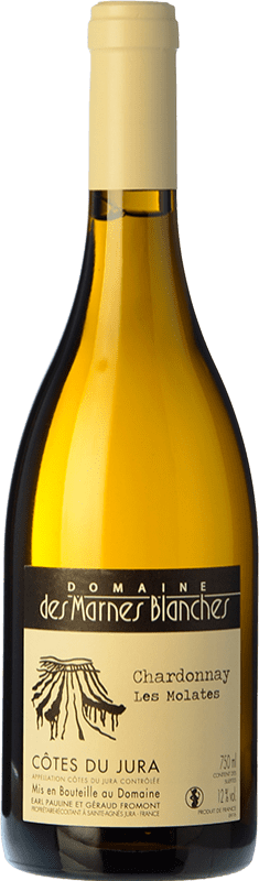 24,95 € 免费送货 | 白酒 Marnes Blanches Les Molates Ouillé 岁 A.O.C. Côtes du Jura 朱拉 法国 Chardonnay 瓶子 75 cl