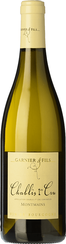 45,95 € Envío gratis | Vino blanco Domaine Garnier Montmains Crianza A.O.C. Chablis Premier Cru Borgoña Francia Chardonnay Botella 75 cl