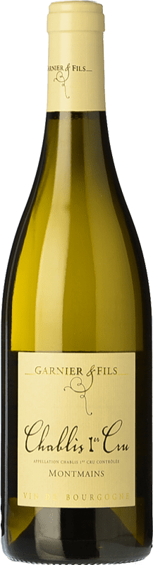 43,95 € Envío gratis | Vino blanco Garnier Montmains Crianza A.O.C. Chablis Premier Cru Borgoña Francia Chardonnay Botella 75 cl