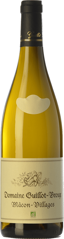 25,95 € Бесплатная доставка | Белое вино Guillot-Broux Blanc старения A.O.C. Mâcon-Villages Бургундия Франция Chardonnay бутылка 75 cl