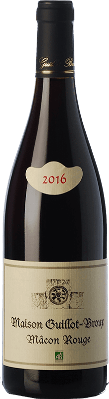 26,95 € 免费送货 | 红酒 Guillot-Broux Rouge 橡木 A.O.C. Mâcon 勃艮第 法国 Gamay 瓶子 75 cl