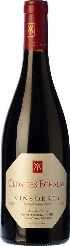 34,95 € Envío gratis | Vino tinto Domaine Jaume Clos des Echalas Crianza A.O.C. Vinsobres Rhône Francia Garnacha, Mourvèdre Botella 75 cl