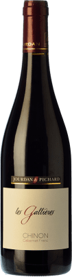 15,95 € 免费送货 | 红酒 Jourdan & Pichard Les Gallières 岁 A.O.C. Chinon 卢瓦尔河 法国 Cabernet Franc 瓶子 75 cl