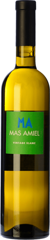 19,95 € Kostenloser Versand | Süßer Wein Mas Amiel Vintage Blanc A.O.C. Maury Roussillon Frankreich Grenache Grau Flasche 75 cl