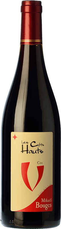 13,95 € Free Shipping | Red wine Mikaël Bouges Les Côts Hauts Young I.G.P. Val de Loire Loire France Malbec Bottle 75 cl