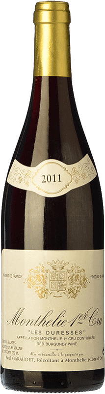 48,95 € Бесплатная доставка | Красное вино Paul Garaudet 1er Cru Clos Les Duresses старения A.O.C. Monthélie Бургундия Франция Pinot Black бутылка 75 cl