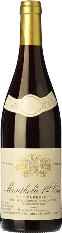 49,95 € Kostenloser Versand | Rotwein Paul Garaudet Clos Les Duresses 1er Premier Cru Erste Lage, Non Filtrato — Ungefiltert Crianza — Kurze Fassreifung A.O.C. Monthélie Burgund Frankreich Pinot Noir — Spätburgunder 75 cl