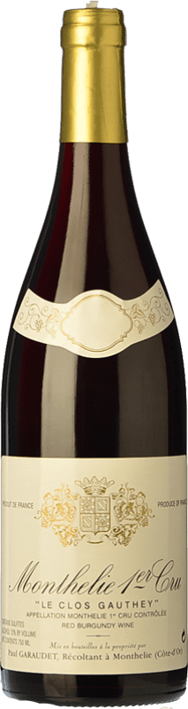 35,95 € Envio grátis | Vinho Tinto Paul Garaudet Le Clos Gauthey 1er Premier Cru, Non Filtrato — Não Filtrado Crianza A.O.C. Monthélie Borgonha França Pinot Noir 75 cl