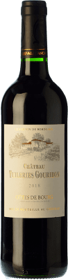 10,95 € Бесплатная доставка | Красное вино Quancard Château Tuileries Gouribon Молодой A.O.C. Côtes de Bourg Бордо Франция Merlot, Cabernet Sauvignon бутылка 75 cl