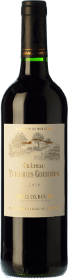 10,95 € Kostenloser Versand | Rotwein Domaine Quancard Château Tuileries Gouribon Jung A.O.C. Côtes de Bourg Bordeaux Frankreich Merlot, Cabernet Sauvignon Flasche 75 cl
