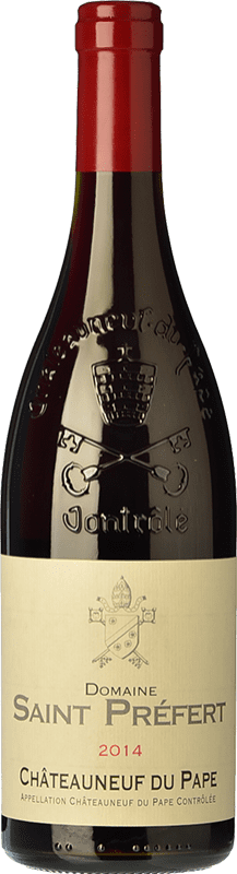 35,95 € Spedizione Gratuita | Vino rosso Saint-Préfert Giovane A.O.C. Châteauneuf-du-Pape Rhône Francia Syrah, Grenache, Monastrell, Cinsault Bottiglia 75 cl