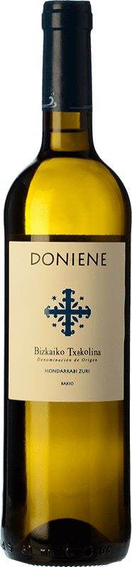 16,95 € Бесплатная доставка | Белое вино Doniene Gorrondona Doniene D.O. Bizkaiko Txakolina Страна Басков Испания Hondarribi Zuri 75 cl