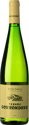 13,95 € Free Shipping | White wine Doniene Gorrondona Txacoli D.O. Bizkaiko Txakolina Basque Country Spain Hondarribi Zuri, Hondarribi Zerratia, Follec White Bottle 75 cl