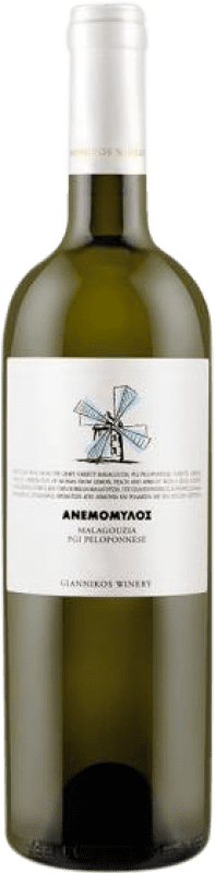 28,95 € Envio grátis | Vinho branco Giannikos Winery Windmill I.G. Peloponeso Peloponeso Grécia Malagousia Garrafa 75 cl