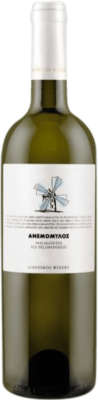 29,95 € Envío gratis | Vino Blanco Giannikos Winery Windmill I.G. Peloponeso Peloponeso Grecia Malagousia Eco — Ecológico 75 cl