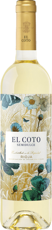 7,95 € Envio grátis | Vinho Branco Coto de Rioja Semiseco — Meio Seco D.O.Ca. Rioja La Rioja Espanha Chardonnay Garrafa 75 cl