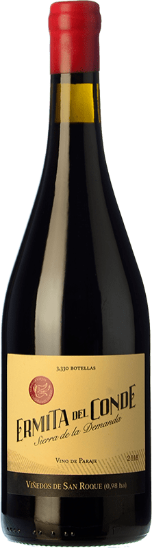 17,95 € Kostenloser Versand | Rotwein Ermita del Conde San Roque Vino de Paraje — Lagenwein Crianza — Kurze Fassreifung I.G.P. Vino de la Tierra de Castilla y León Kastilien und León Spanien Tempranillo, Bobal, Albillo Flasche 75 cl