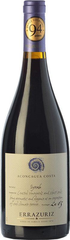 29,95 € Free Shipping | Red wine Viña Errazuriz Aconcagua Costa Aged I.G. Valle del Aconcagua Aconcagua Valley Chile Syrah Bottle 75 cl