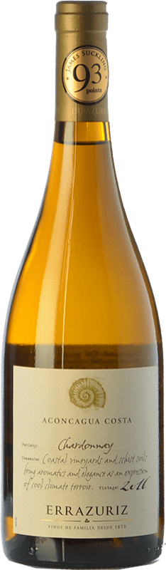 26,95 € Envío gratis | Vino blanco Viña Errazuriz Aconcagua Costa Crianza I.G. Valle del Aconcagua Valle del Aconcagua Chile Chardonnay Botella 75 cl