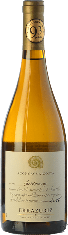 26,95 € Kostenloser Versand | Weißwein Viña Errazuriz Aconcagua Costa Crianza — Kurze Fassreifung I.G. Valle del Aconcagua Aconcagua-Tal Chile Chardonnay Flasche 75 cl