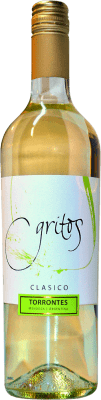 14,95 € Envio grátis | Vinho branco Otero Ramos Gritos Clasico Torrontes I.G. Mendoza Luján de Cuyo Argentina Torrontés Garrafa 75 cl