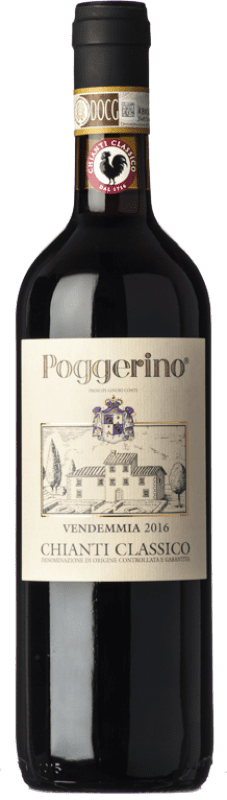 24,95 € Spedizione Gratuita | Vino Rosso Poggerino Classico D.O.C.G. Chianti Toscana Italia Sangiovese 75 cl