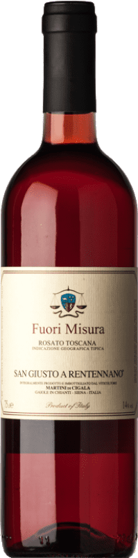 14,95 € Kostenloser Versand | Rosé-Wein San Giusto a Rentennano Rosato Fuori Misura I.G.T. Toscana Toskana Italien Merlot, Sangiovese, Canaiolo Flasche 75 cl