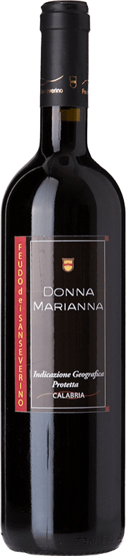 12,95 € Envio grátis | Vinho Tinto Feudo dei Sanseverino Donna Marianna I.G.T. Calabria Calábria Itália Malvasia, Lacrima 75 cl