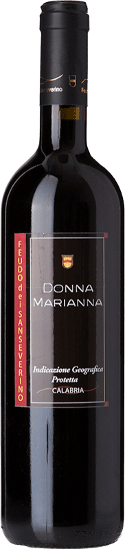 11,95 € Envío gratis | Vino tinto Feudo dei Sanseverino Donna Marianna I.G.T. Calabria Calabria Italia Malvasía Negra, Lacrima Botella 75 cl