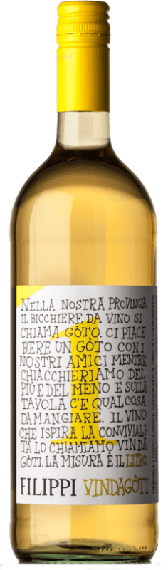 22,95 € Kostenloser Versand | Weißwein Filippi Vindagoti I.G.T. Veronese Venetien Italien Garganega Flasche 1 L