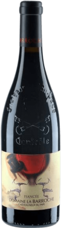 86,95 € Бесплатная доставка | Красное вино Domaine La Barroche Fiancée A.O.C. Châteauneuf-du-Pape Рона Франция Syrah, Grenache Tintorera бутылка 75 cl