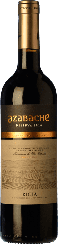 12,95 € Бесплатная доставка | Красное вино Fincas de Azabache Резерв D.O.Ca. Rioja Ла-Риоха Испания Tempranillo, Graciano бутылка 75 cl