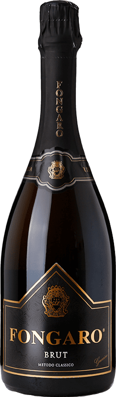 36,95 € Spedizione Gratuita | Spumante bianco Fongaro Etichetta Nera Brut Riserva D.O.C. Monti Lessini Veneto Italia Durella Bottiglia 75 cl