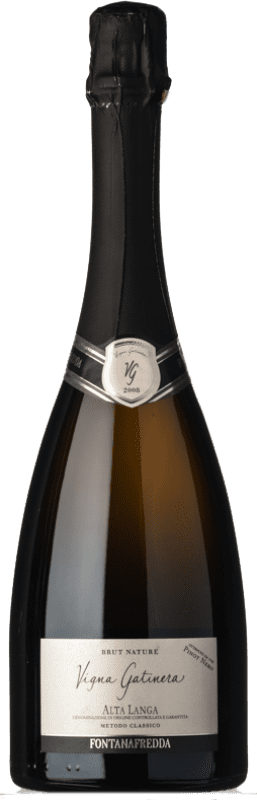 34,95 € Free Shipping | White Sparkling Wine Fontanafredda Vigna Gatinera Brut D.O.C. Alta Langa Piemonte Italy Pinot Noir Bottle 75 cl