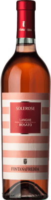 16,95 € 免费送货 | 玫瑰酒 Fontanafredda Rosato Solerose D.O.C. Langhe 皮埃蒙特 意大利 Bacca Red 瓶子 75 cl